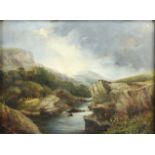 FREDERICK RICHARD LEE, RA (1798-1879), attributed to. A mountainous river landscape in Bettws-y-