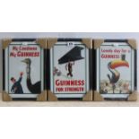 A set of six reproduction Guinness Girder posters, 11¼” x 8” in matching glazed frames.