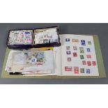 A collection of GB & foreign stamps in two albums & loose.