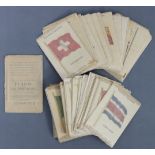 Approximately one hundred loose Kensitas silk cigarette cards.