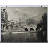 Four large block-mounted black & white photographic prints – all Bath views, 30” x 40”; together