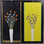 JULIAN PALTENGHI (b.1955) Two still life flower studies, each signed, oil on canvas: 40” x 19”, in