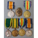 A WWI pair, British War Medal & Victory Medal, mounted for wearing with the Territorial Force War