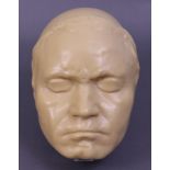 A composition Life mask “Ludwig Van Beethoven”, 10¼” x 6¾”.