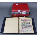 A stock-book & contents of GB & foreign stamps; & four empty stamp albums.