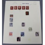 A collection of GB & World stamps in eight albums, including 1d Black, one album devoted to New