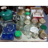 Various items of kitchenalia including saucepans, trays, storage jars, etc.