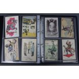 An album of approximately two hundred & seventy postcards, early-mid 20th century -mostly foreign