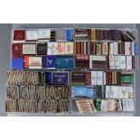 A collection of assorted matchboxes.