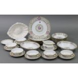 A Haviland Limoges “Louveciennes” pattern twenty-nine-piece part dinner & tea service; & a floral