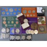 A Tristan da Cunha Sterling 2016 £1 coin; a Queen Victoria Diamond Jubilee silver medal; a