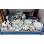 Various items of decorative china, pottery, & glassware.