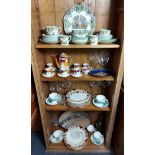 Various items of decorative china, pottery, & glassware.