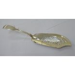 A George IV silver fiddle pattern fish slice,