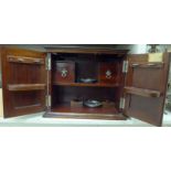 An Edwardian mahogany smokers' table cabinet,