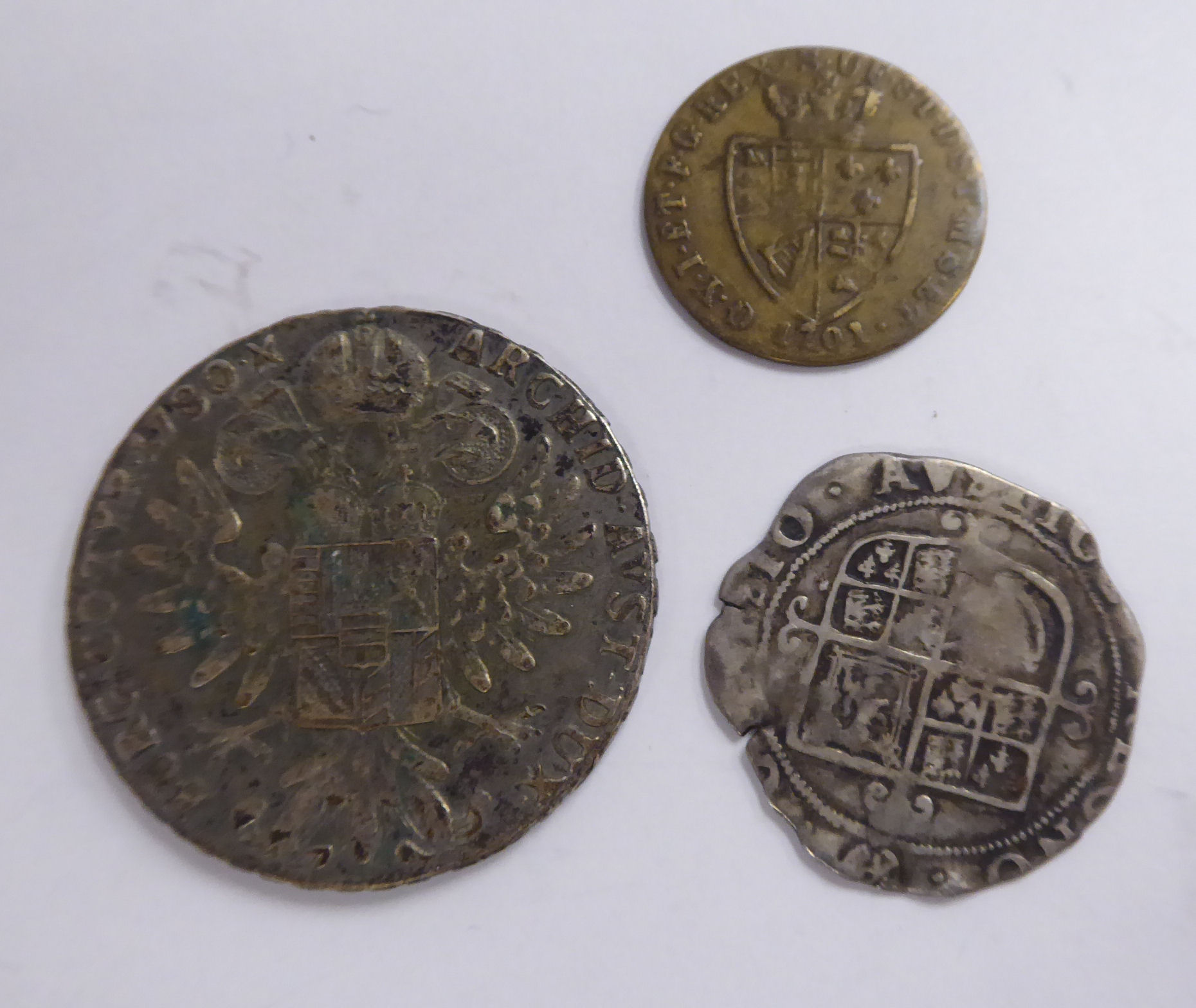 A Charles I shilling (possibly Pontefract Mint); - Image 2 of 2