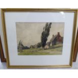 Harold Waite - 'A Windy day near Abinger Hammer' watercolour bears a signature 10'' x 13.