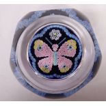 A Whitefriars Millefiori window cut glass,