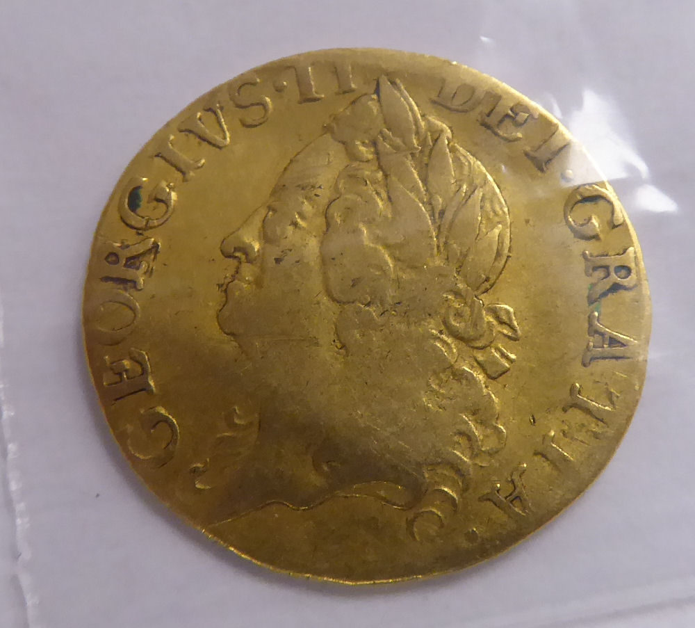 A George II half-guinea,