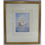 Gregory Robinson - 'A Clipper on calm water' watercolour bears a signature 7.25'' x 5.