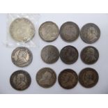 A collection of 19thC and later South African white metal coins 11