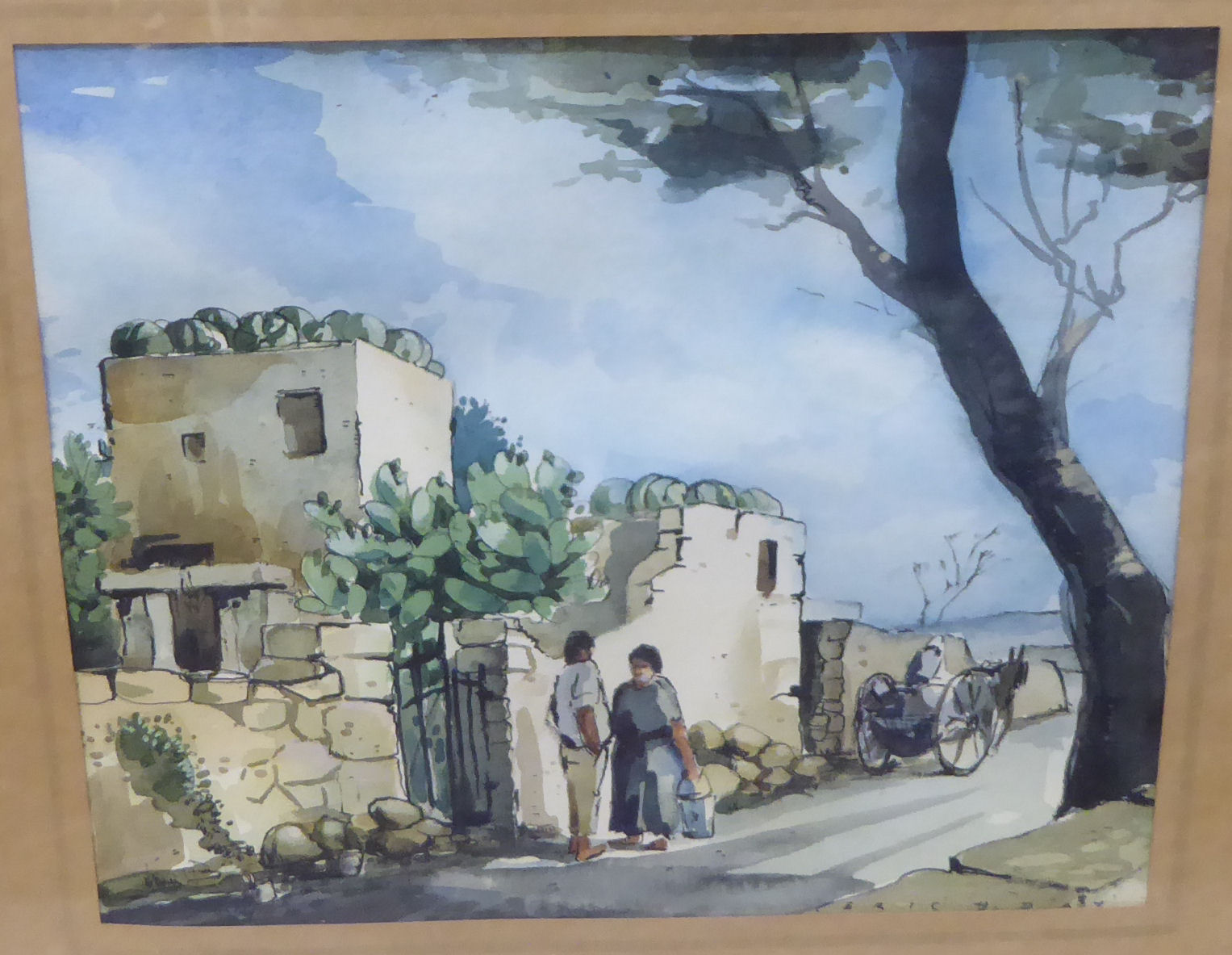 Eric H Day - two Mediterranean landscapes pen, - Image 3 of 4