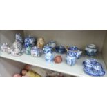 Miniature modern Chinese and other ceramic teapots,