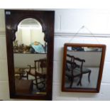 A Queen Anne style mirror,