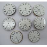 Eight late 19th/early 20thC pocket watch movements,