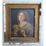 Late 19thC British School - a pre-Raphaelite inspired half-length portrait,