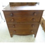 A late Victorian converted commode with four facsimilie front drawers,