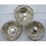 A late Victorian silver sweet dish of heart design,