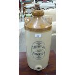 An early 20thC two-tone stoneware flagon, promoting Shelvey & Co Ltd,