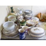 Victorian and later ceramics: to include a Crown Devon china tazza 4.5''h; and Johnson Bros.
