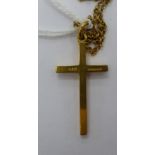 A 9ct gold pendant cross,