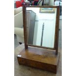 A Georgian style figured walnut framed toilet mirror,