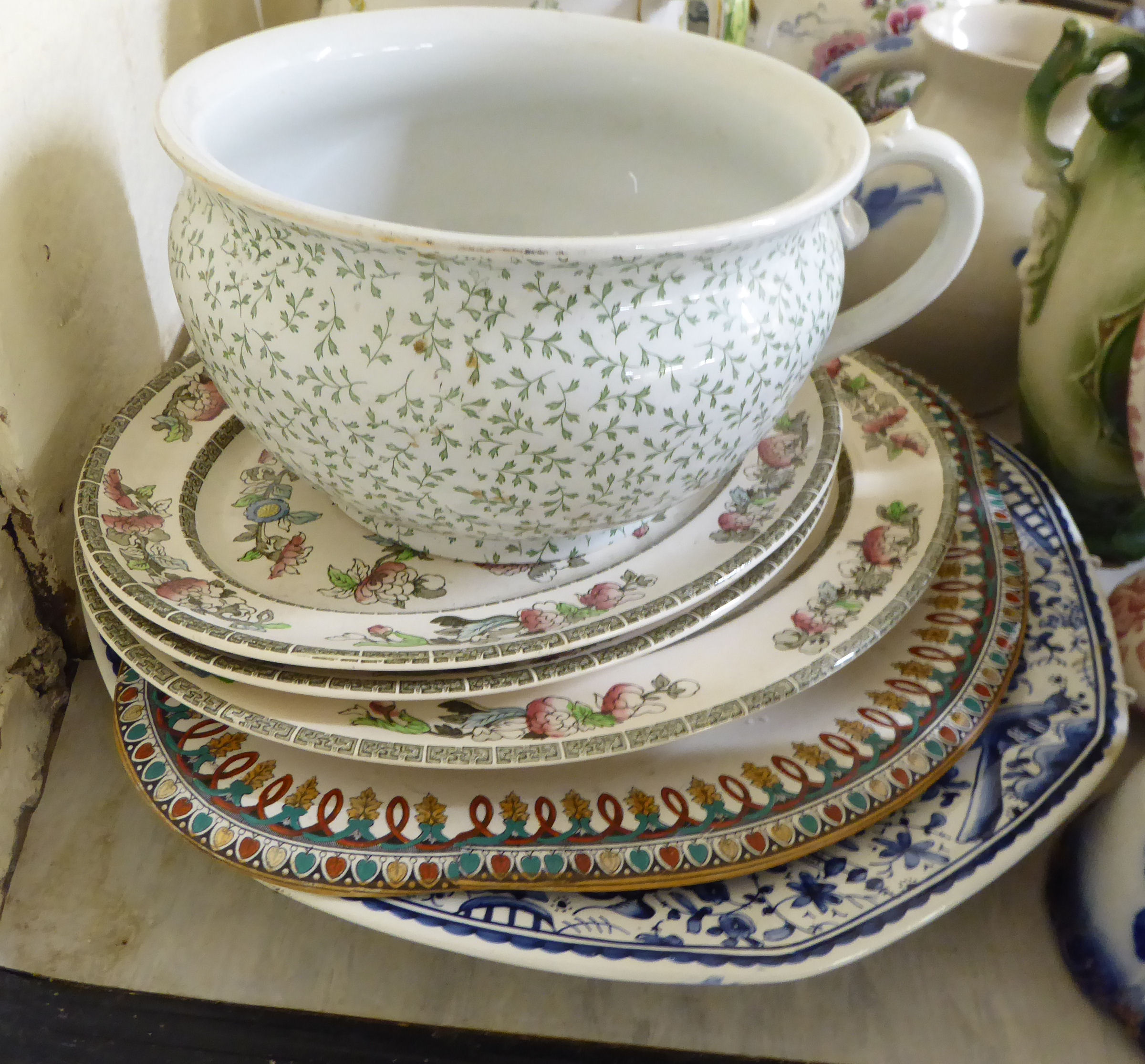 Victorian and later ceramics: to include a Crown Devon china tazza 4.5''h; and Johnson Bros. - Image 3 of 3