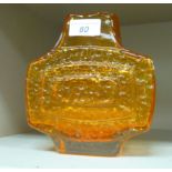 A Whitefriars tangerine coloured glass vase,