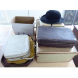 A mixed lot: to include 'vintage' luggage and cases;