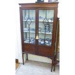 An Edwardian mahogany display cabinet,