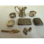 Silver collectables: to include a cream jug Birmingham 1919 OS10