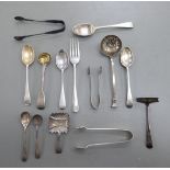 Silver spoons and implements mixed marks OS10