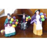 Three Royal Doulton china figures, viz.