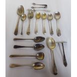 Silver spoons and implements mixed marks OS10