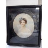 Isabel Doulton - a half-length portrait of a debutante watercolour bears a signature 4'' x 3.