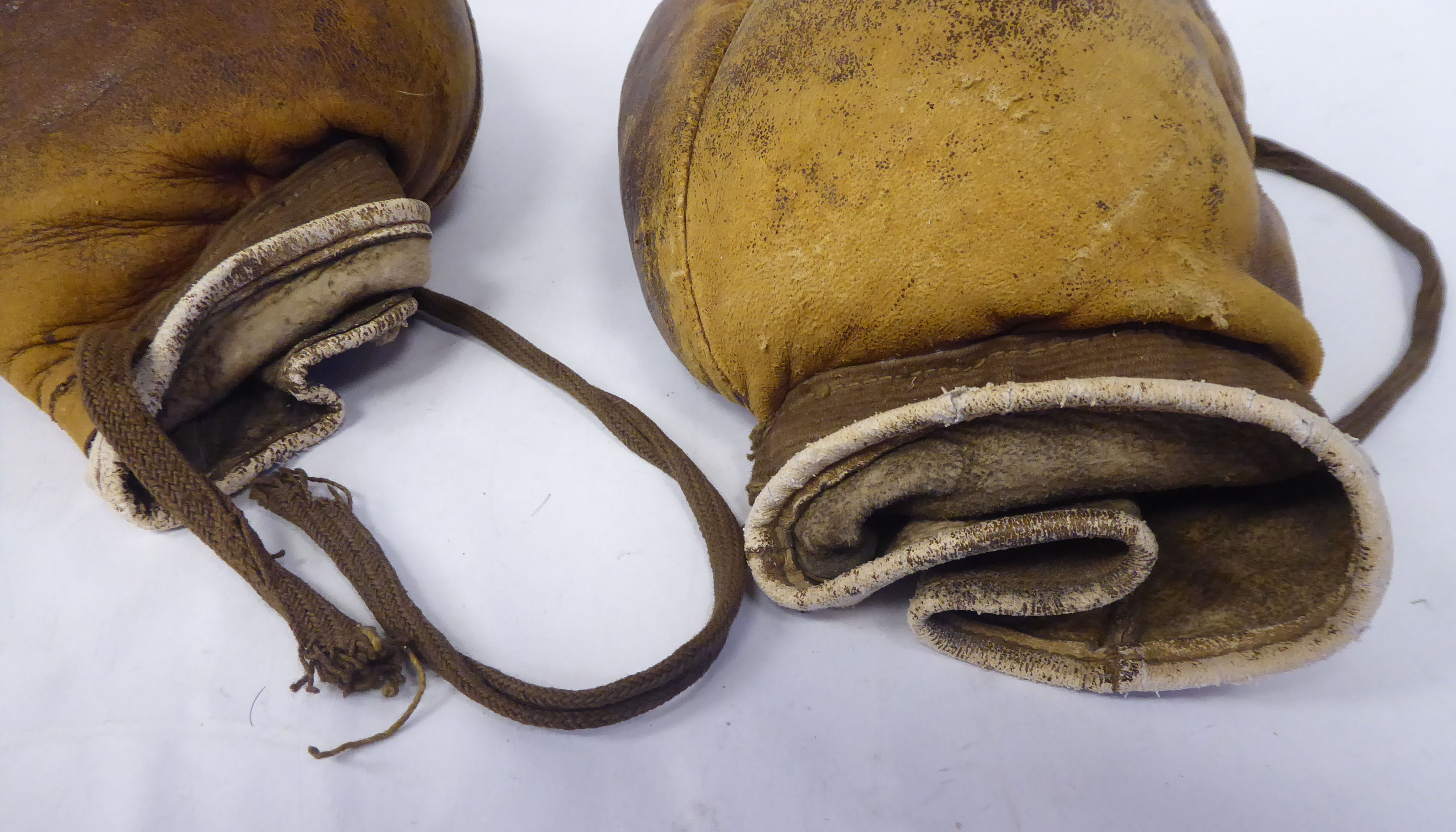 A pair of 'vintage' boxing gloves and an 'Empress Hall' (Lillie Road SW6) McTed (kid) Lewis - Image 3 of 6