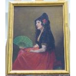 Constance Bradley - 'The Spanish Dress' oil on canvas bears a signature,