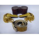 A pair of military uniform gilded and braided epaulettes boxed;