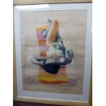 Elaine Wilson - 'The Sunbather' pastel bears a signature 40'' x 31'' framed
