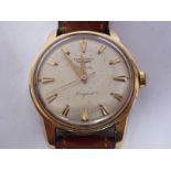 A Longines gold plated and stainless steel cased wristwatch,